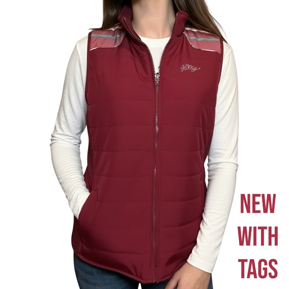 NWT - Hooey Burgundy Serape Packable Vest /sz M